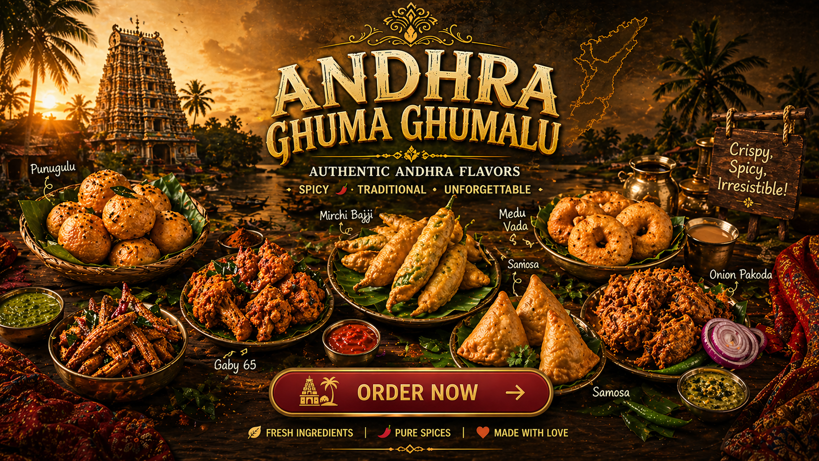 Andhra Ghumaghumalu Artisanal Snacks & Starters