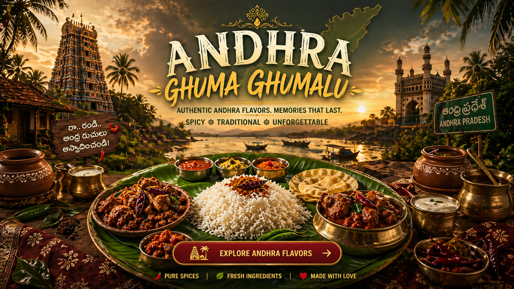 Andhra Ghumaghumalu Andhra Tradition & Heritage Cooking